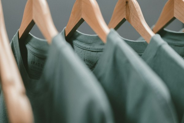 Folded colorful flannel shirts